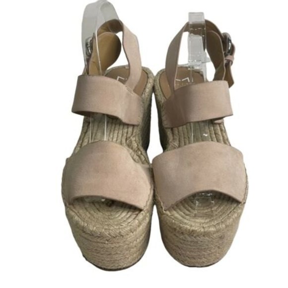 MARC FISHER Pink Renni Espadrille Platform Wedge Heel Sandals Size 9 Strappy a24 - Picture 4 of 10